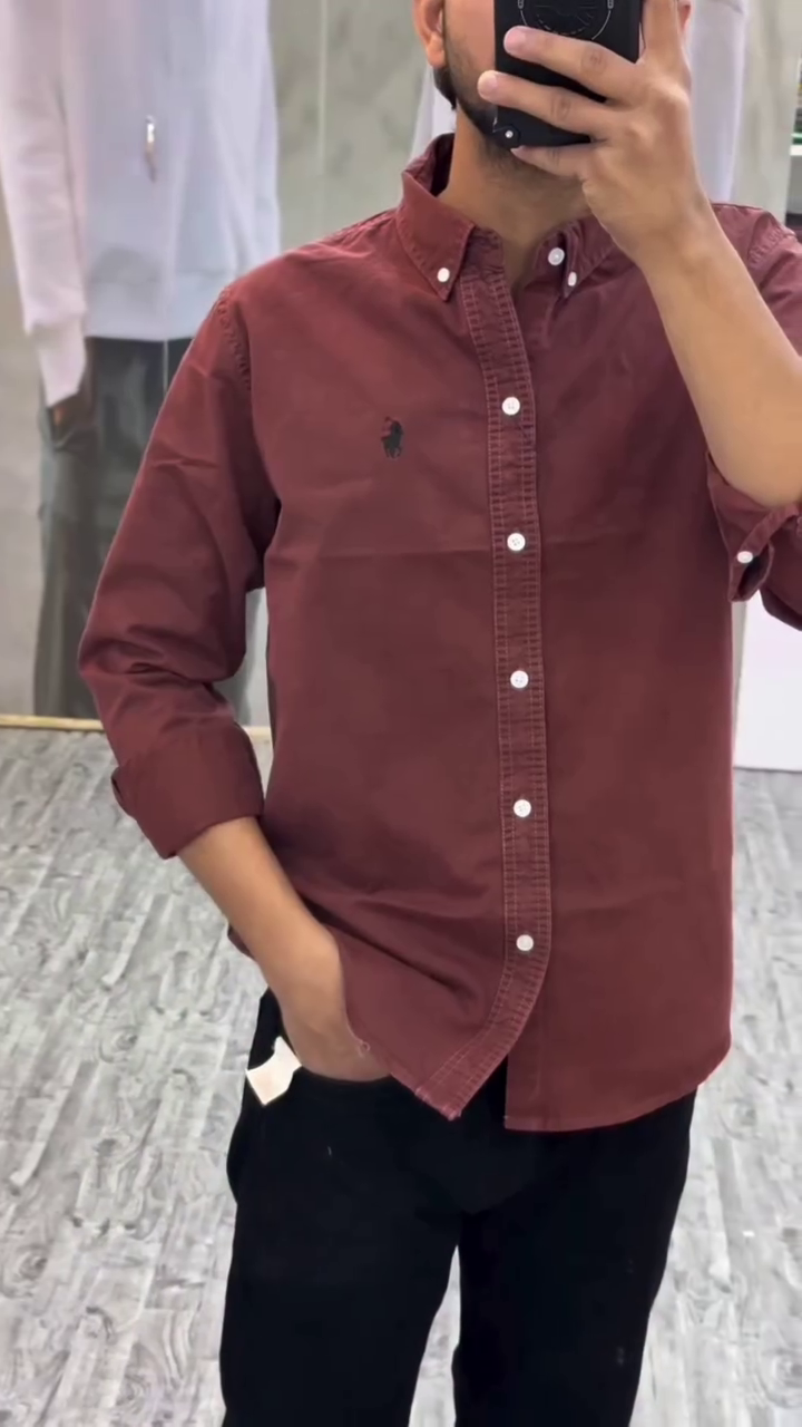 Men?s Plain Full-Sleeve Shirts