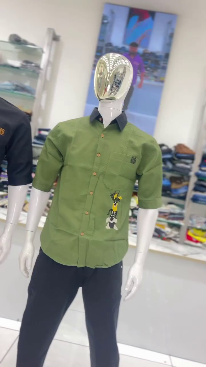 Men Olive Green Casual Shirt