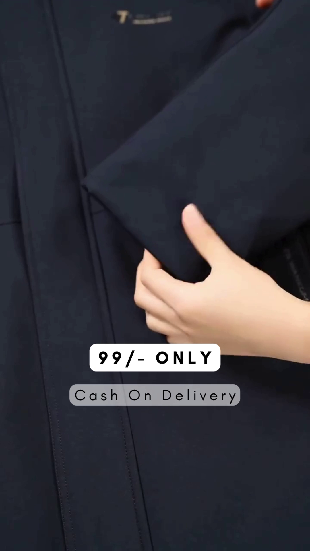 Men Navy Blue Active Solid Detachable hooded Padded Jacket - Image 5