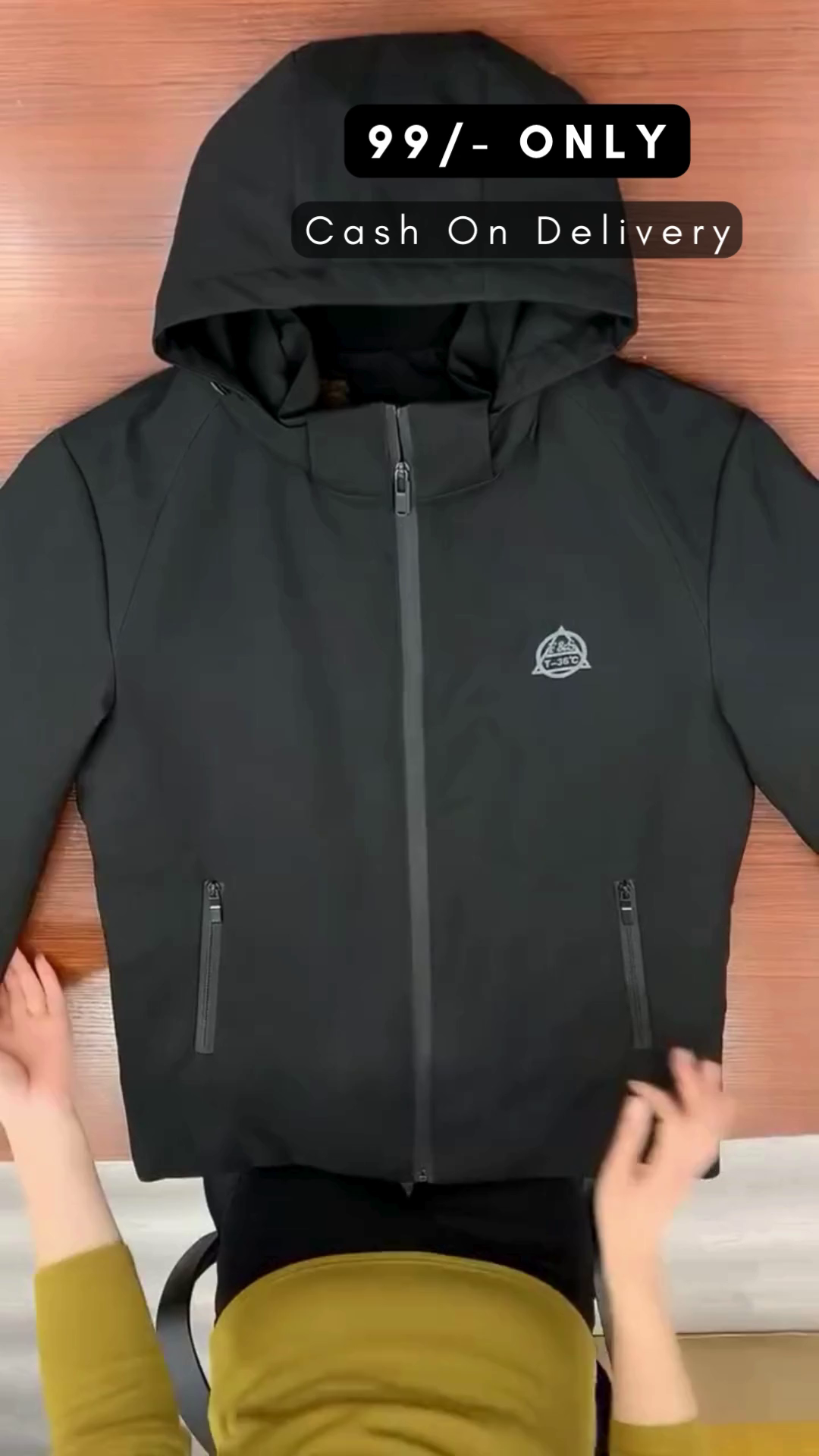 Solid Hooded Sports Sweatshirt