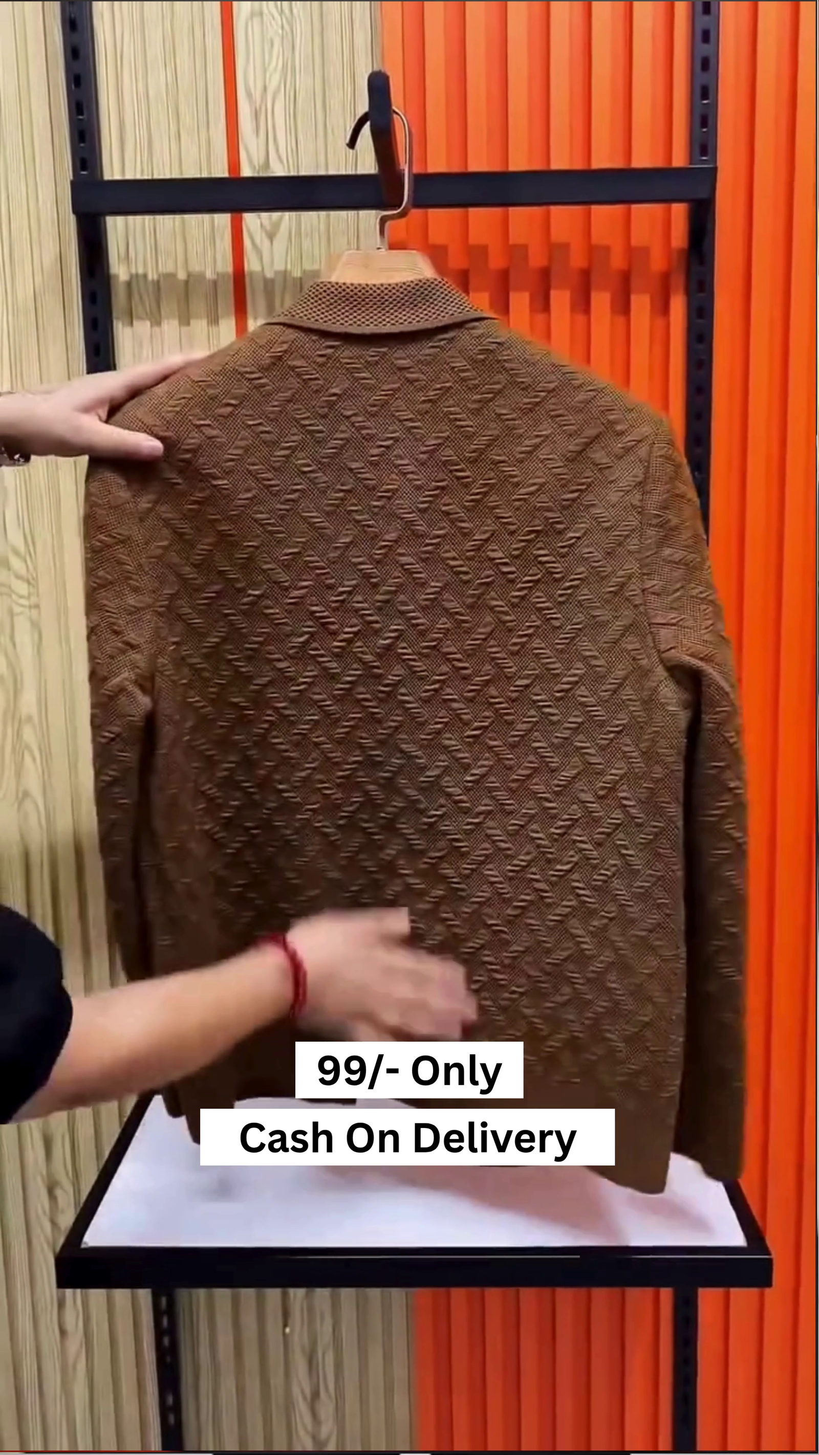 Men's Casual Patterned Sweater Jacket - Image 6