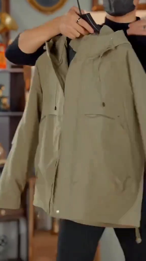 Men's Lightweight Utility Hooded Jacket (Olive/Khaki)