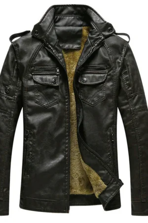 Caden Fleece Biker Jacket