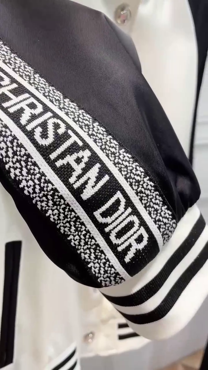 Leather Varsity Jacket in Black & White | Bold, Timeless, Premium - Image 3