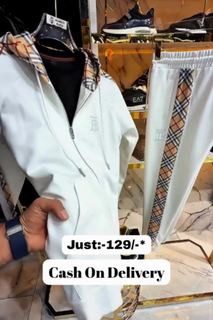 intage Check Panel Oversized Hoodie ? Cotton White