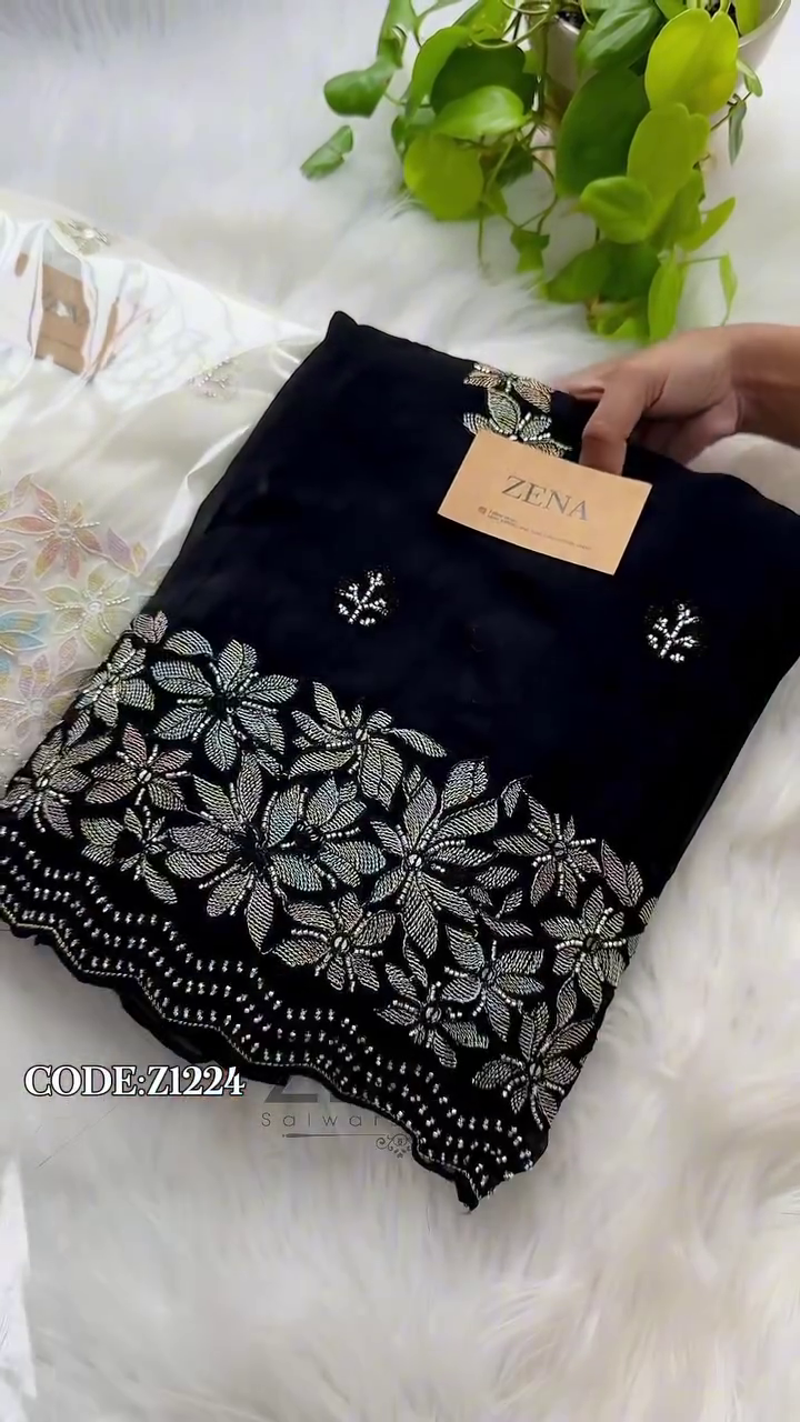 Unstitched Pure Organza Party Wear Suit ✨