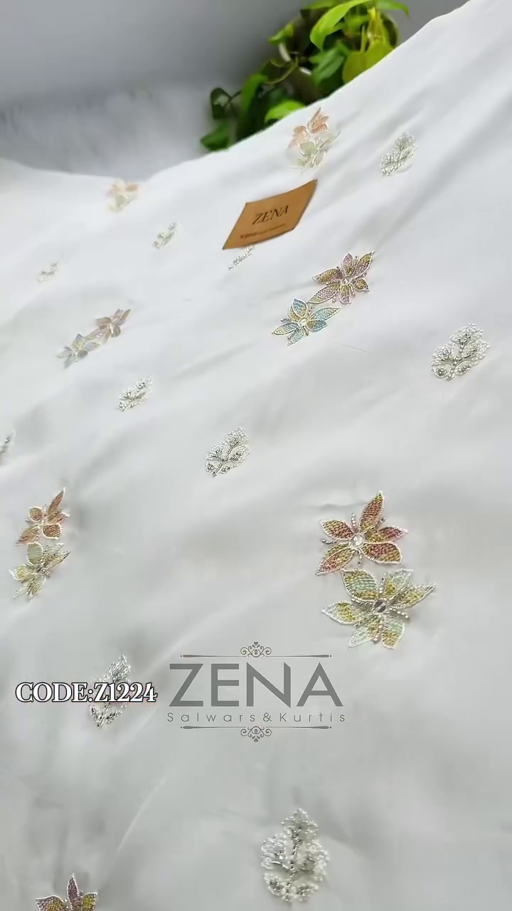 Unstitched Pure Organza Party Wear Suit ✨ - Image 9