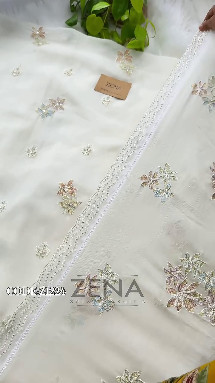 Unstitched Pure Organza Party Wear Suit ✨ - Image 6