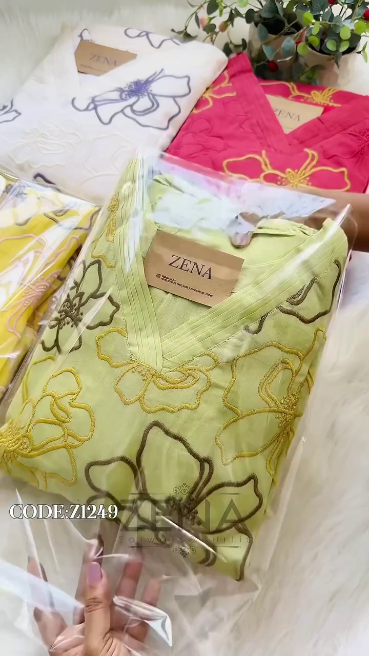 Pure Mul Cotton Embroidered Kurti Set - Image 13