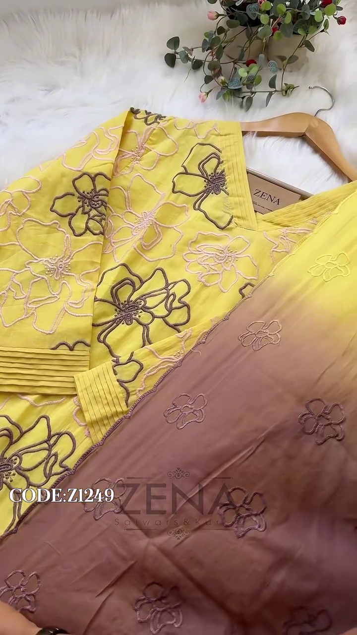 Pure Mul Cotton Embroidered Kurti Set - Image 8