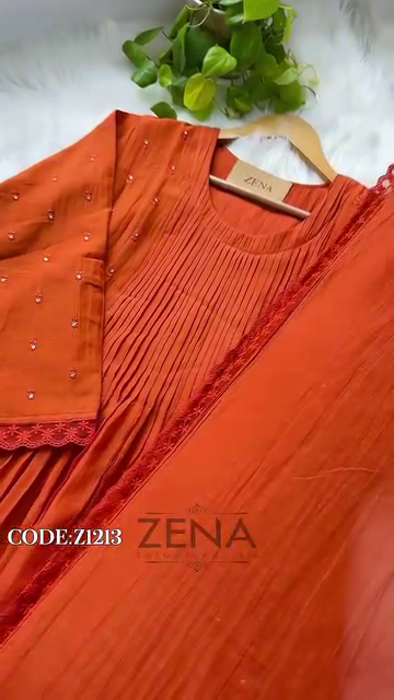 Pure Mul Chanderi Anarkali Suit Set – Elegant Festive Wear