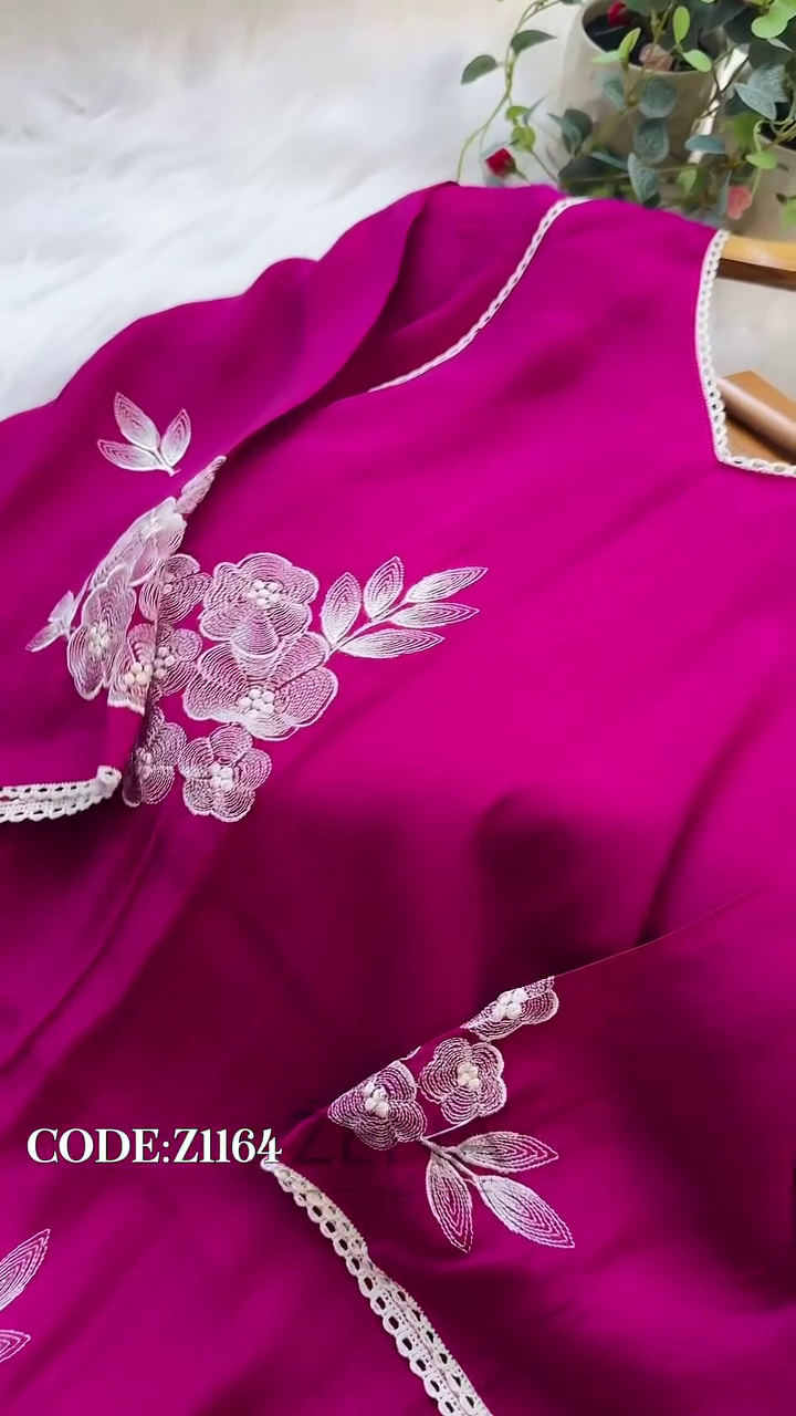 Party Wear Handwork A-Line Set – Top, Bottom & Dupatta - Image 8