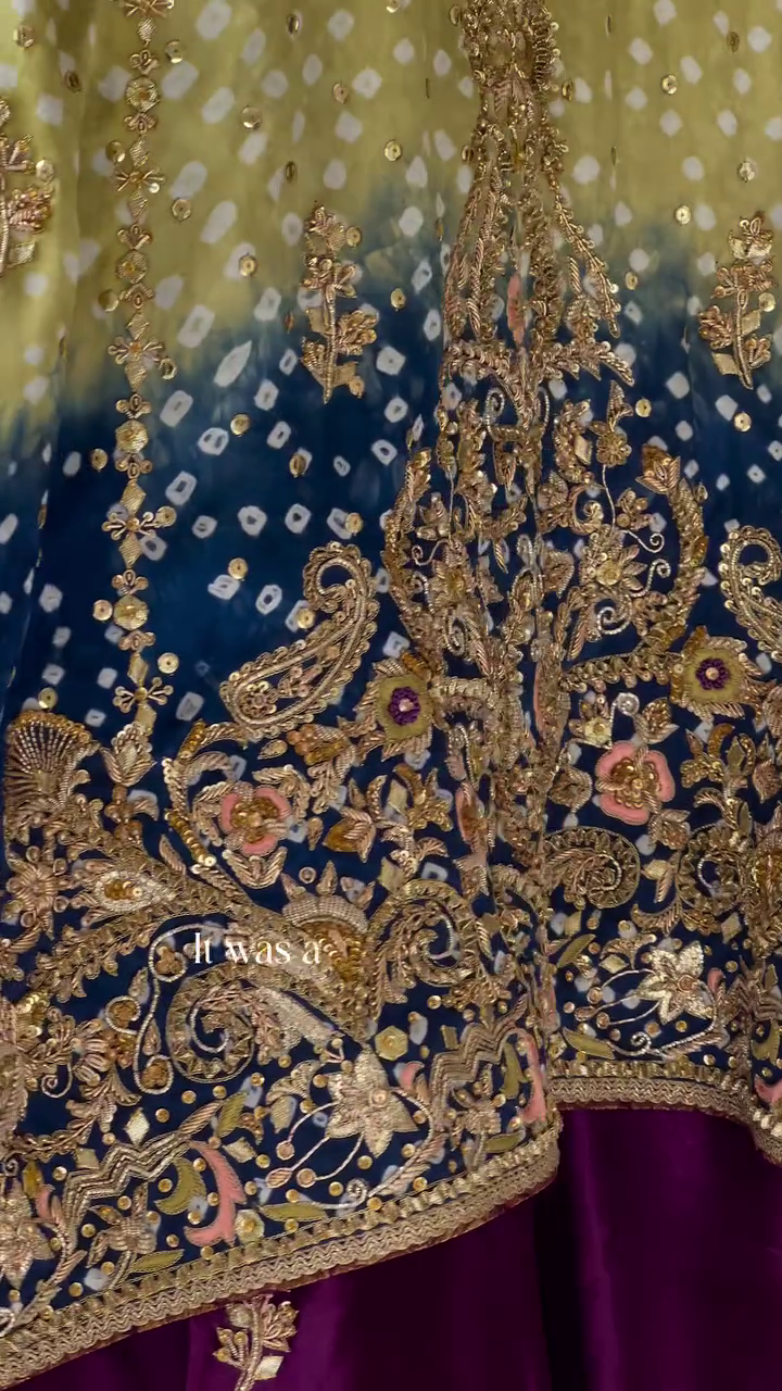 Royal Heritage Multicolour Hand-Embroidered Lehenga Set – A Regal Masterpiece Reimagined - Image 9