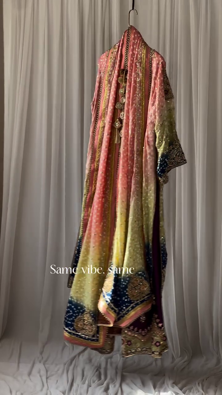 Royal Heritage Multicolour Hand-Embroidered Lehenga Set – A Regal Masterpiece Reimagined - Image 3