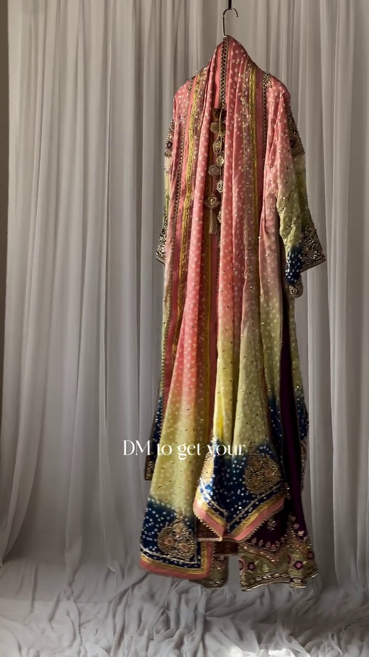 Royal Heritage Multicolour Hand-Embroidered Lehenga Set – A Regal Masterpiece Reimagined - Image 2