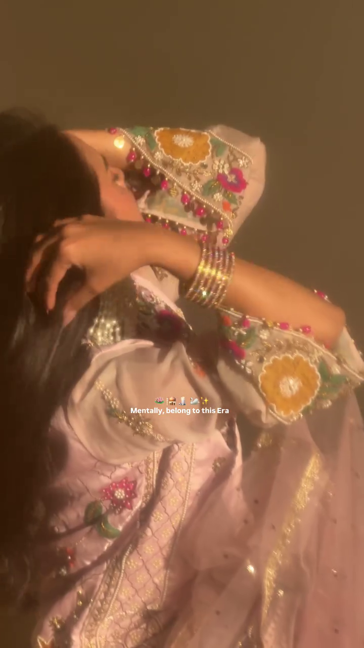 Floral Embroidered V-Neck Mirror Work Straight Kurta With Palazzos & Dupatta - Image 16