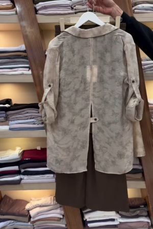 Floral Print High-Low Shirt