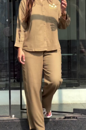 Women's Rayon Solid Kurti & Printed Plazzo Set