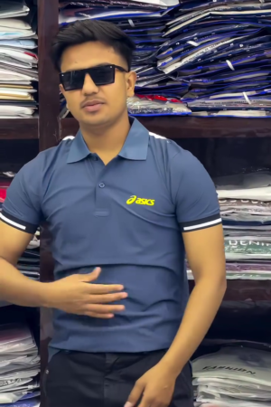 Men Blue Polo T-Shirt