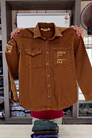 Standard Spread Collar Cotton Shirt