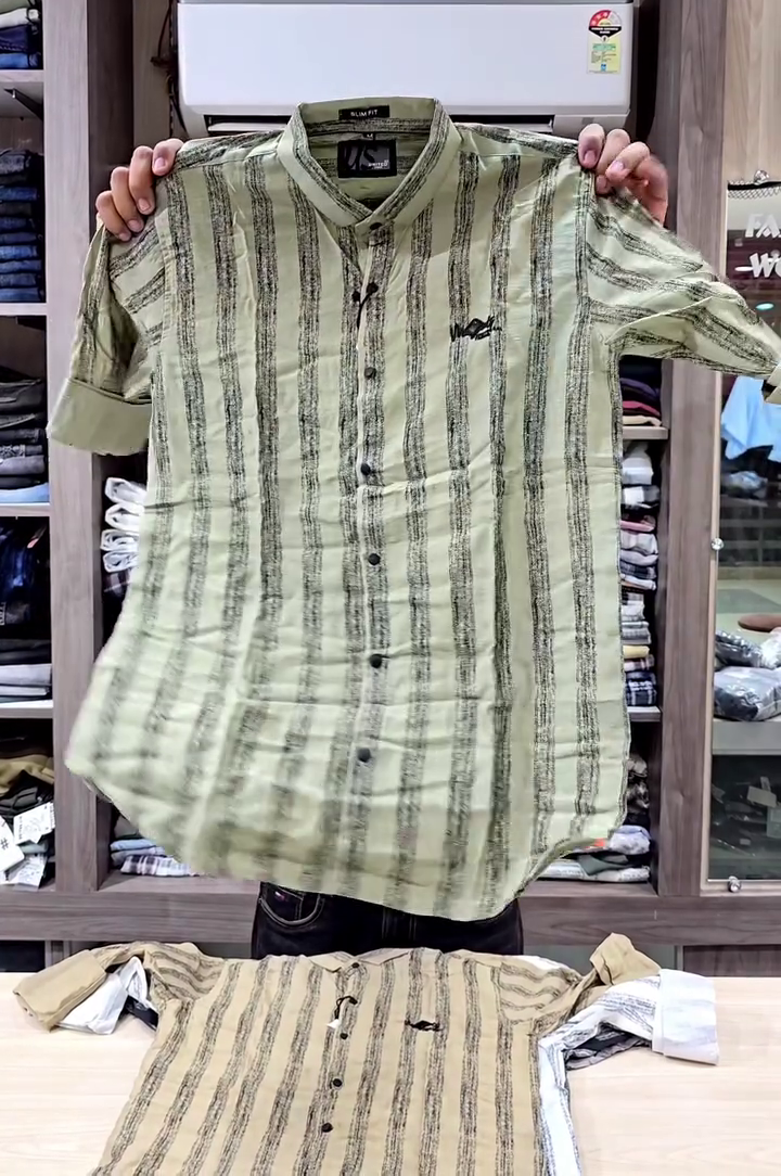 Geometric Printed Spread Collar Shirt