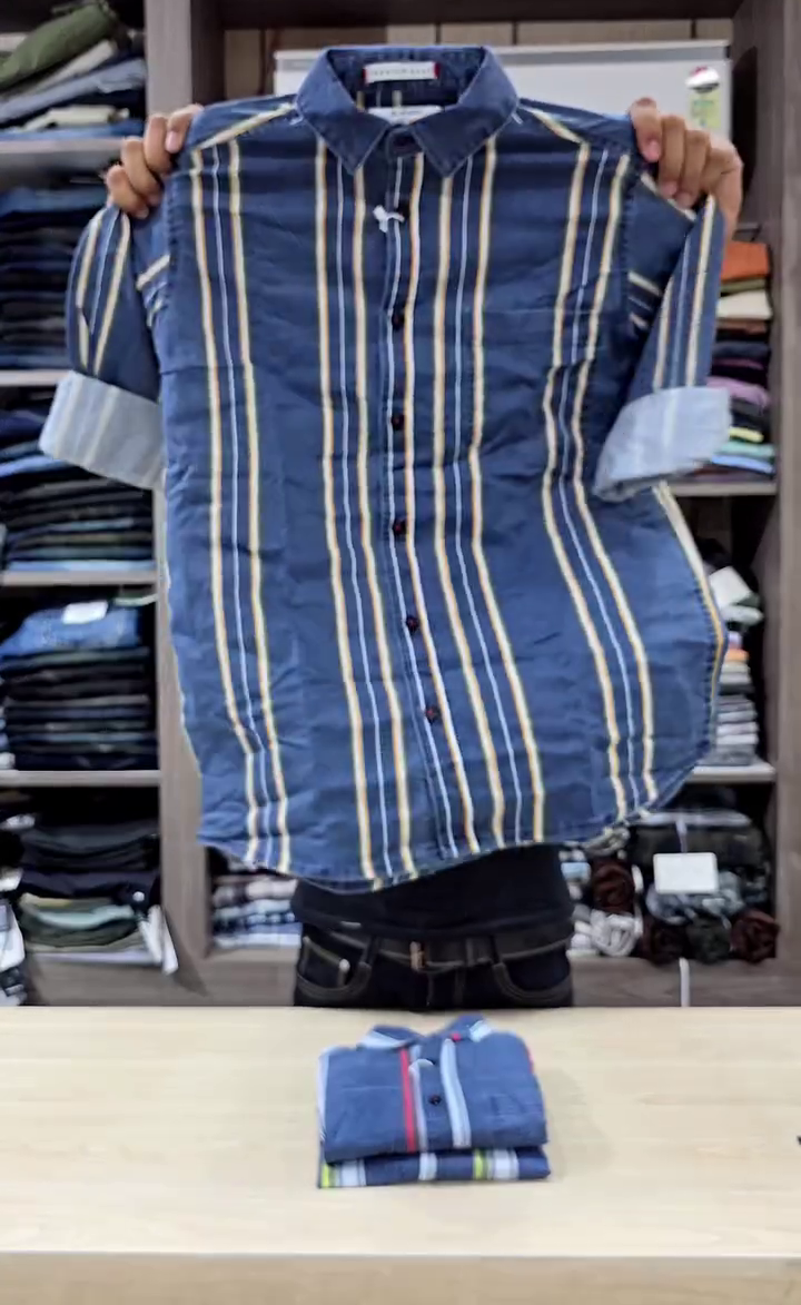 Pure Cotton Slim Fit Striped Casual Shirt