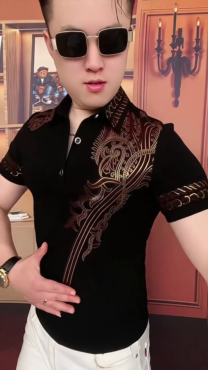 Men Shirts, Men Dress Shirt Long Sleeve Shirt Casual Tops Button Down Shirts - Image 5