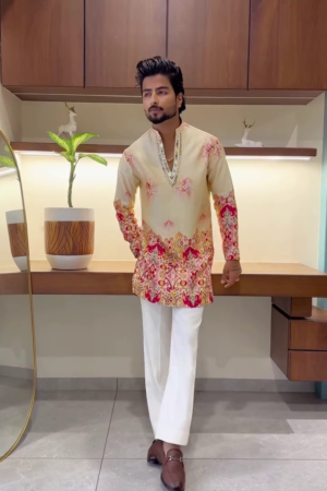 FIROZI SHAHI MANZAR JACQUARD DESIGNER KURTA SET